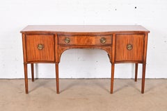 Baker Furniture Georgian Banded Mahogany Serpentine Front Sideboard Credenza
