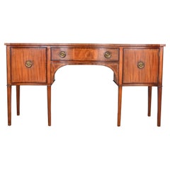 Baker Furniture Georgian Banded Mahogany Serpentine Front Sideboard Credenza