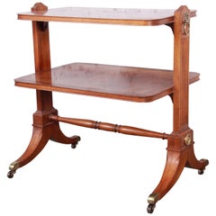 Mesa auxiliar georgiana de caoba de dos pisos Baker Furniture