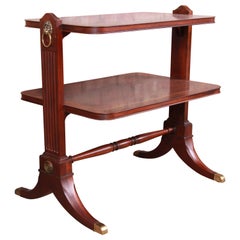 Baker Furniture Georgian Banded Mahogany Two-Tier Side Table
