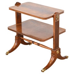 Baker Furniture Georgian Banded Mahogany Two-Tier Side Table