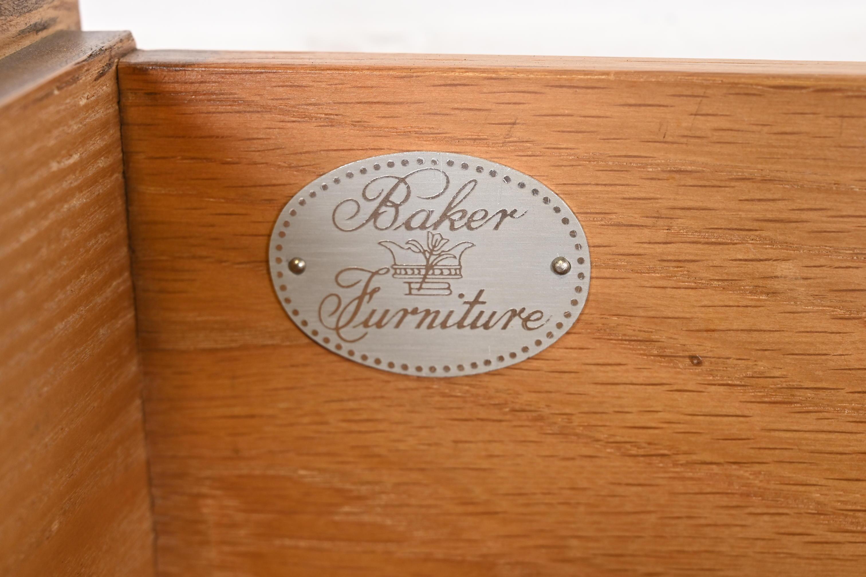 Baker Furniture Georgian Burled Walnut Bachelor Chest 5