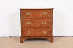 Baker Furniture Georgian Burled Walnut Bachelor Chest