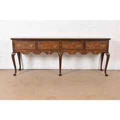 Baker Furniture Georgian Burled Walnut Sideboard Credenza