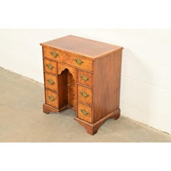 Baker Furniture Georgian Burled Walnut Writing Desk, Circa 1970s