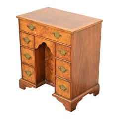 Baker Furniture Georgian Burled Walnut Writing Desk, Circa 1970s