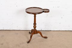 Baker Furniture Georgian Carved Mahogany Pedestal Drinks Side Table