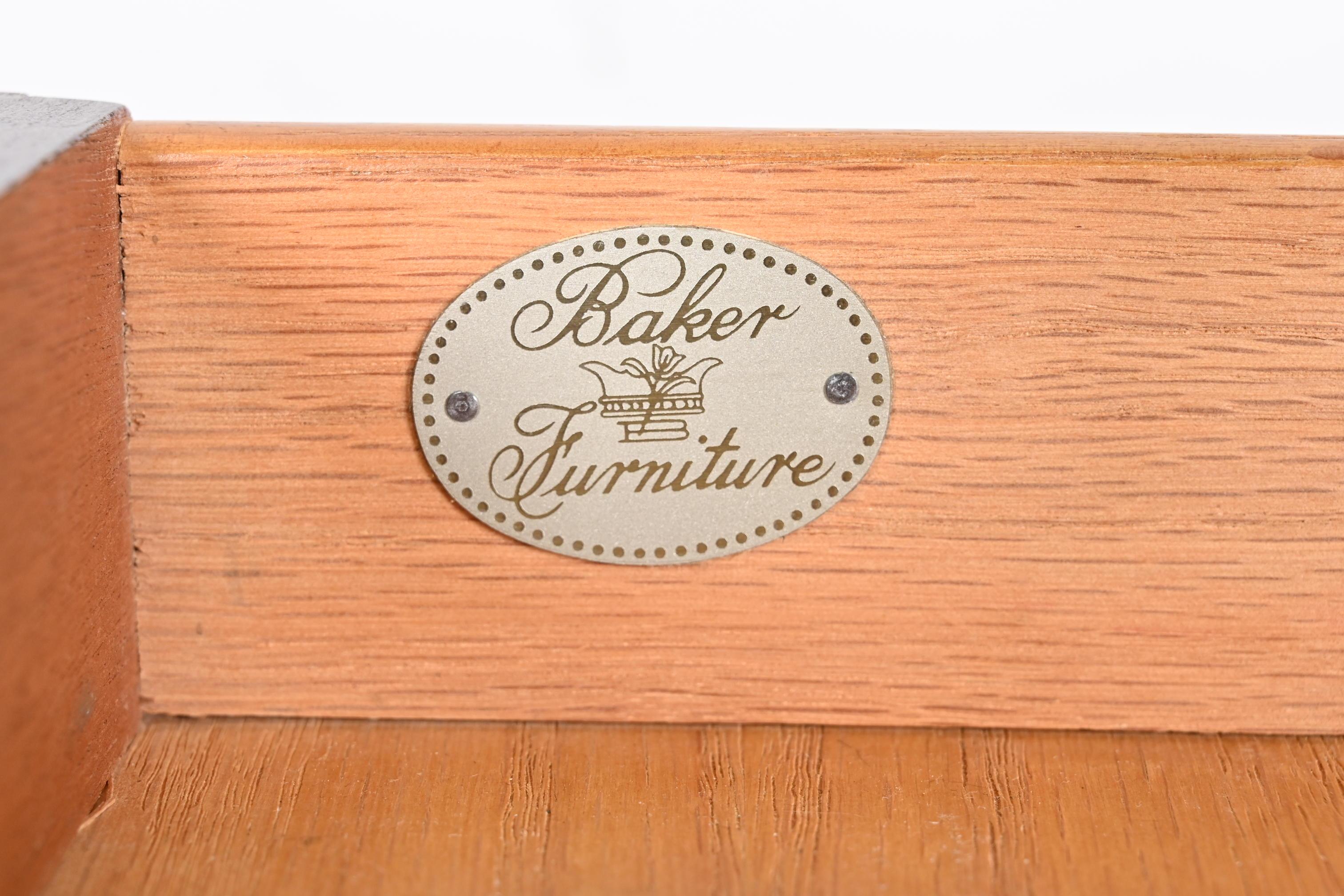Baker Furniture Georgian Carved Mahogany Writing Desk For Sale 3