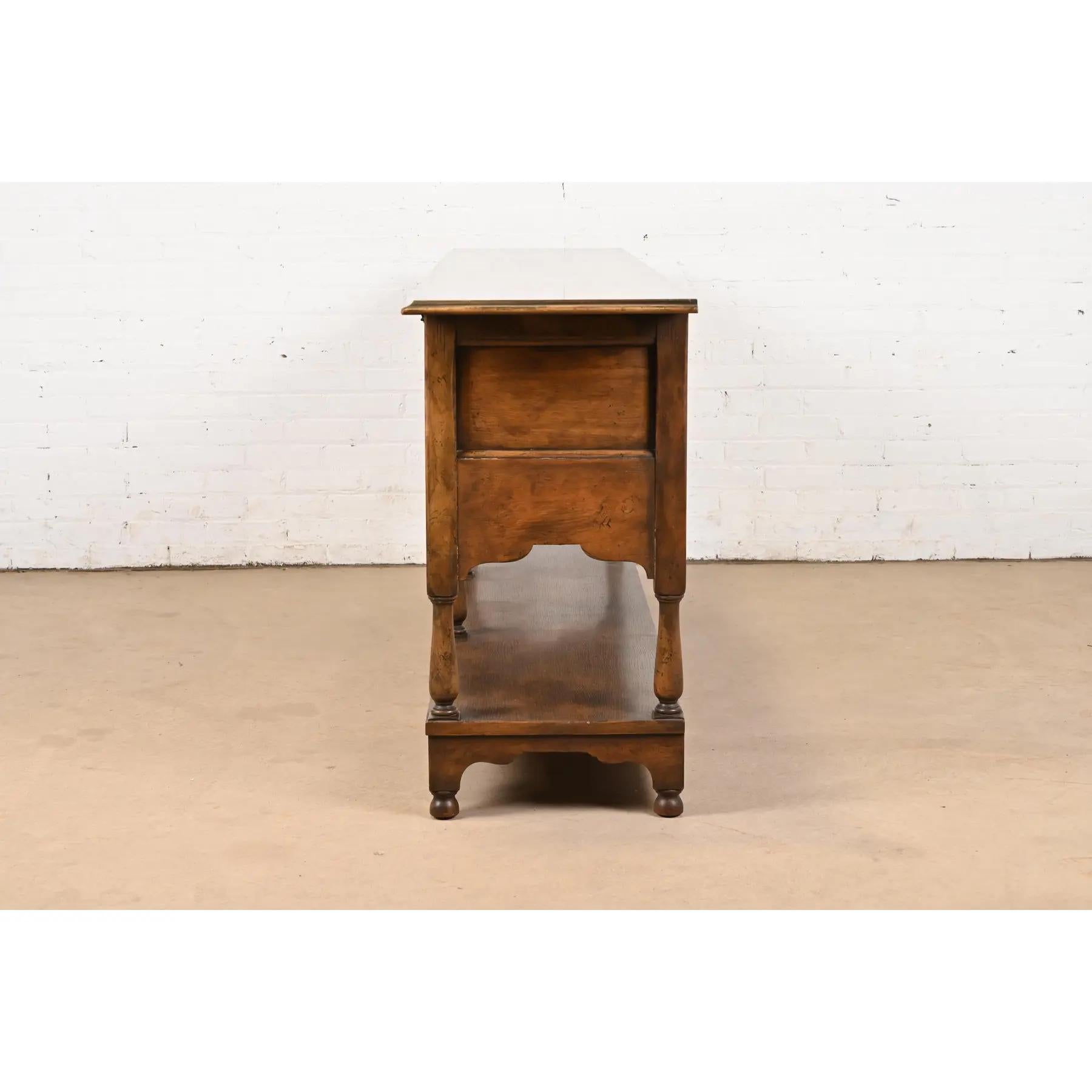 Baker Furniture Georgian Carved Oak Sideboard Buffet or Console Table 5