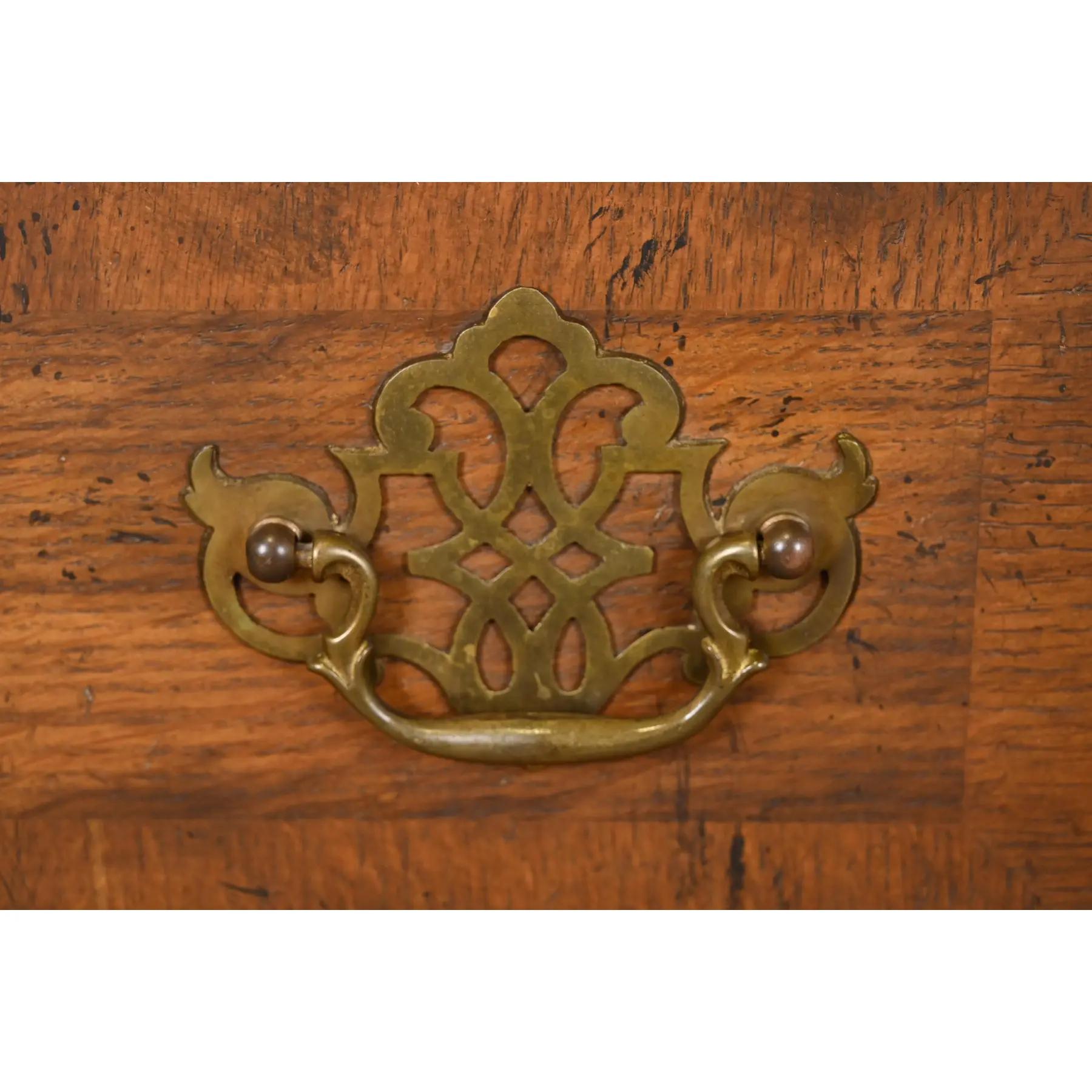 Baker Furniture Georgian Carved Oak Sideboard Buffet or Console Table 1