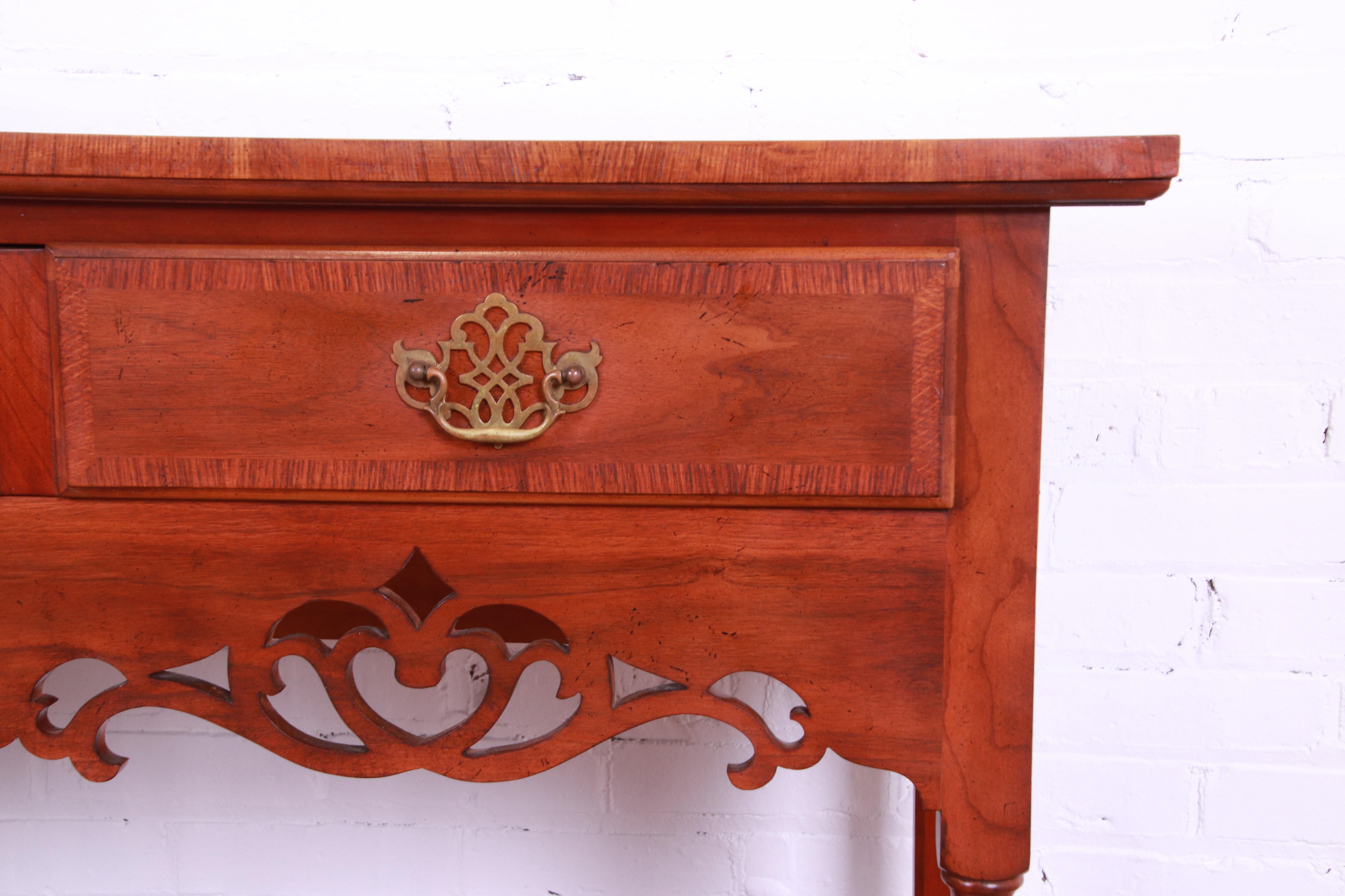 Baker Furniture Georgian Carved Walnut Sideboard Buffet or Console Table For Sale 5