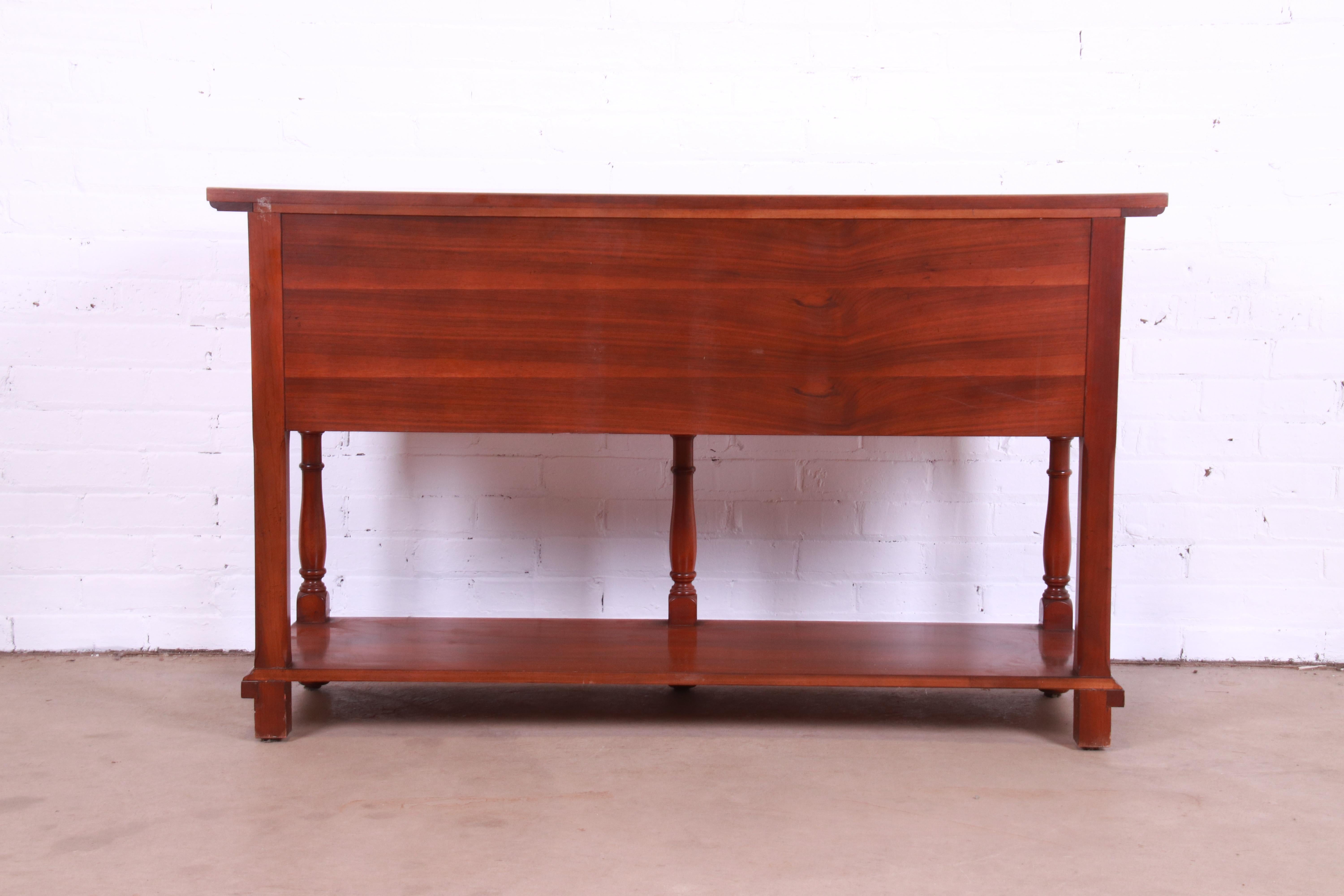 Baker Furniture Georgian Carved Walnut Sideboard Buffet or Console Table For Sale 9