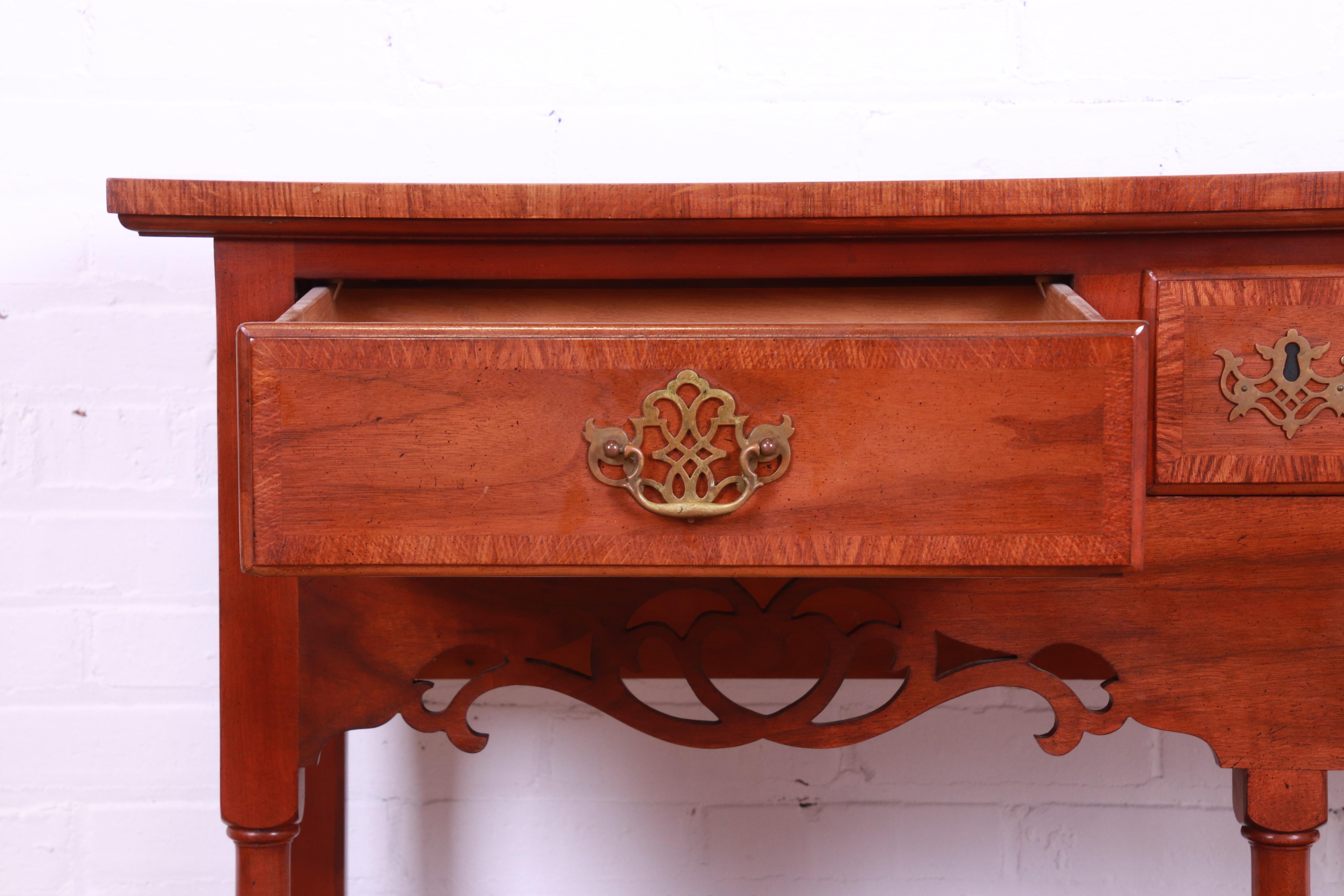 Baker Furniture Georgian Carved Walnut Sideboard Buffet or Console Table For Sale 2