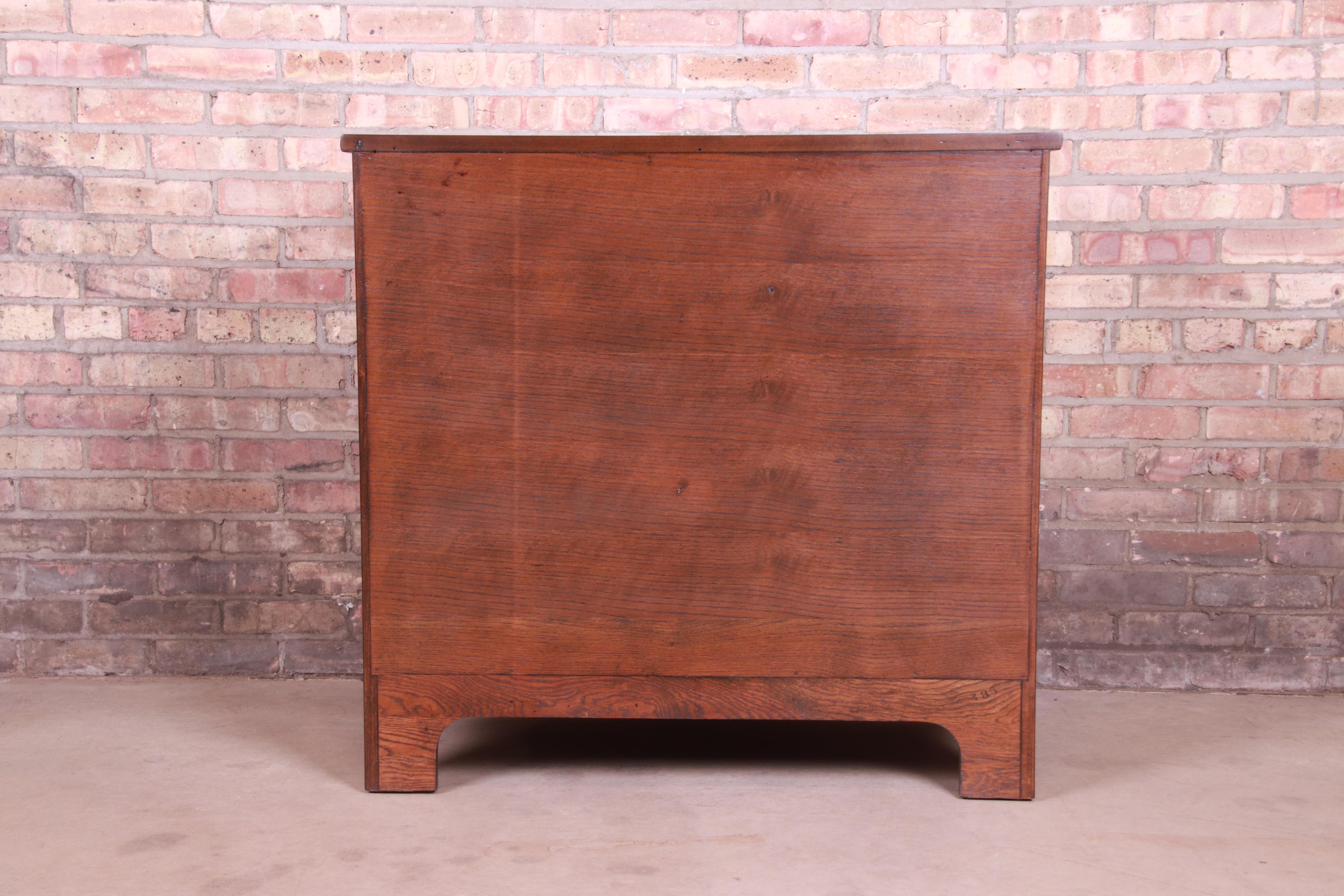 Baker Furniture Georgian Flame Mahogany Chest of Drawers, Newly Refinished 8