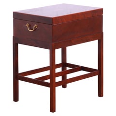 Baker Furniture Georgian Inlaid Mahogany Chest on Stand