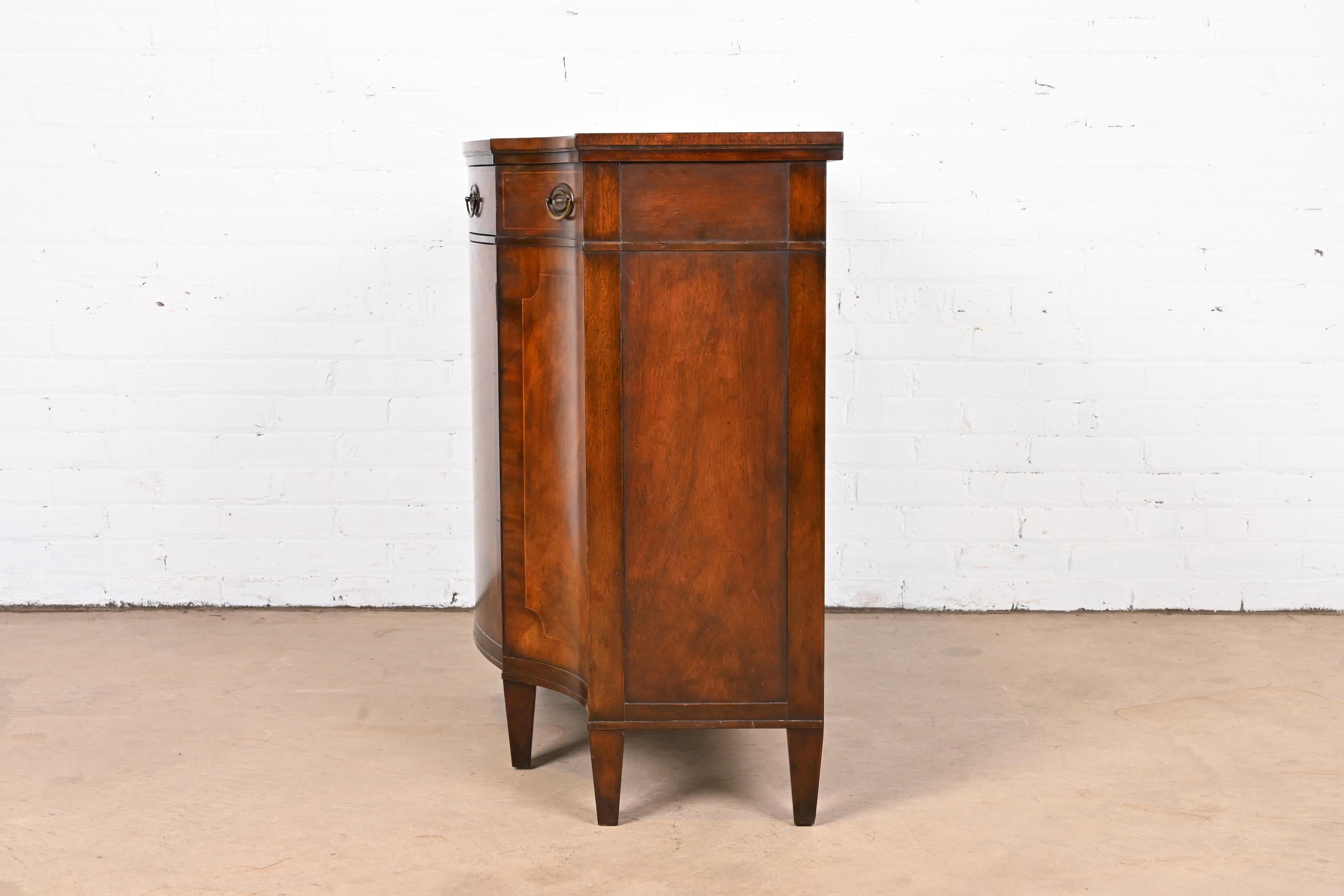Baker Furniture Georgian Inlaid Mahogany Sideboard or Bar Cabinet 11