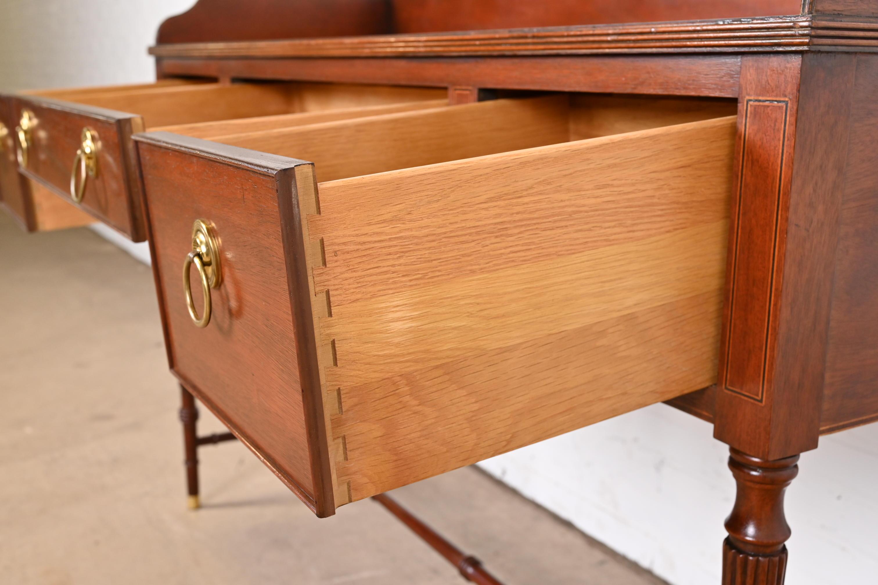 Baker Furniture Georgian Inlaid Mahogany Sideboard or Buffet Server For Sale 5