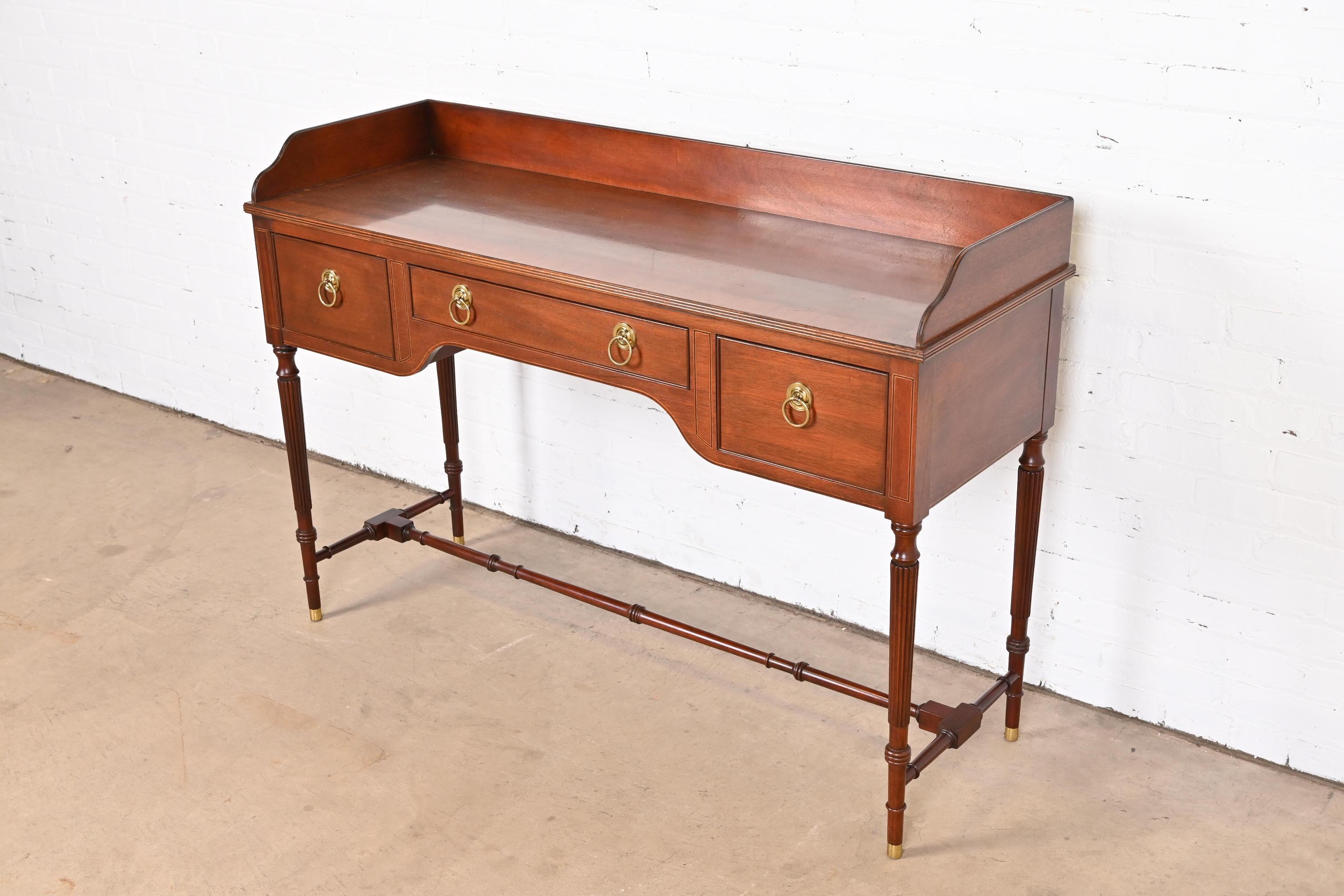 Baker Furniture Georgian Inlaid Mahogany Sideboard or Buffet Server In Good Condition For Sale In South Bend, IN