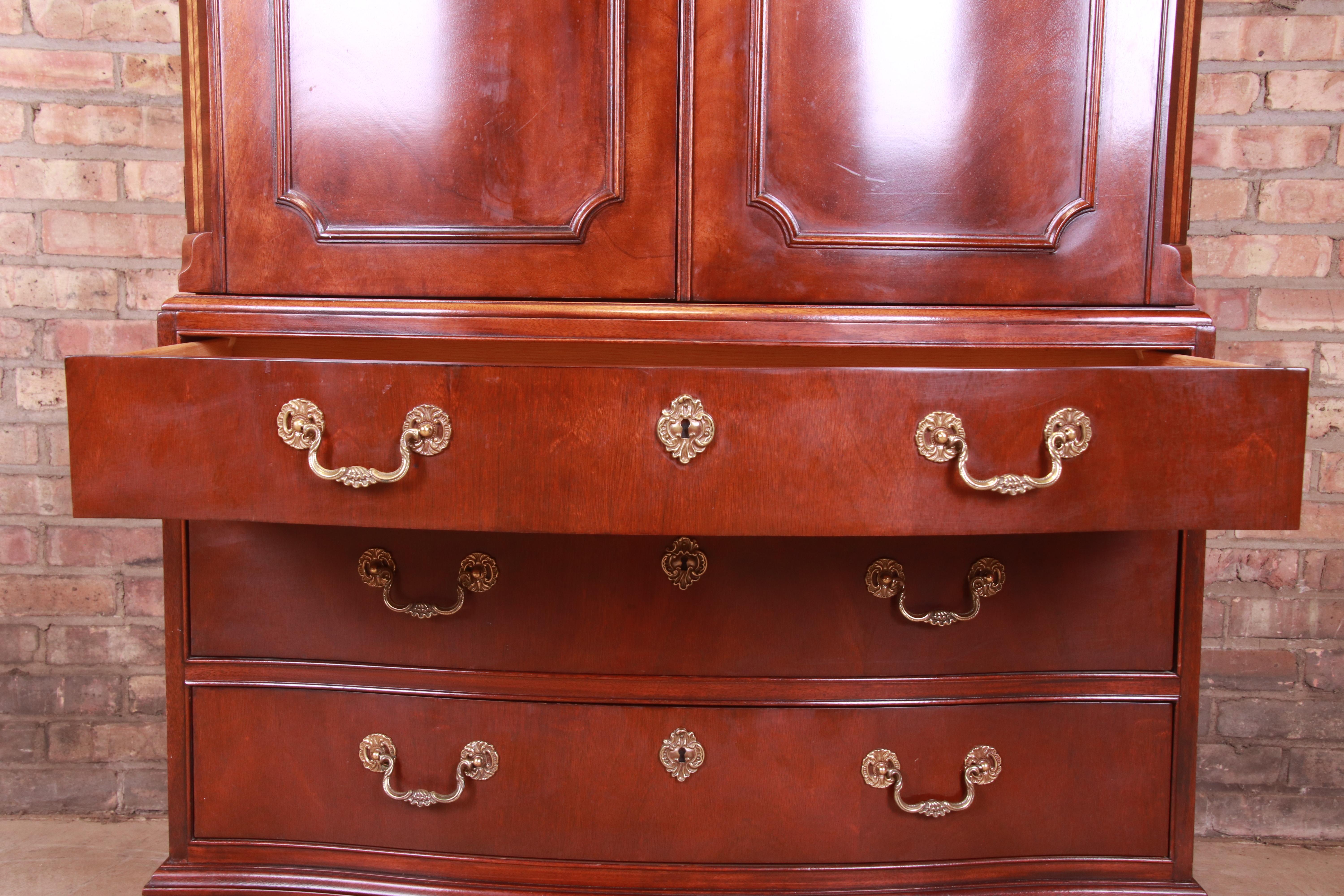Baker Furniture Georgian Mahogany Armoire Dresser 2