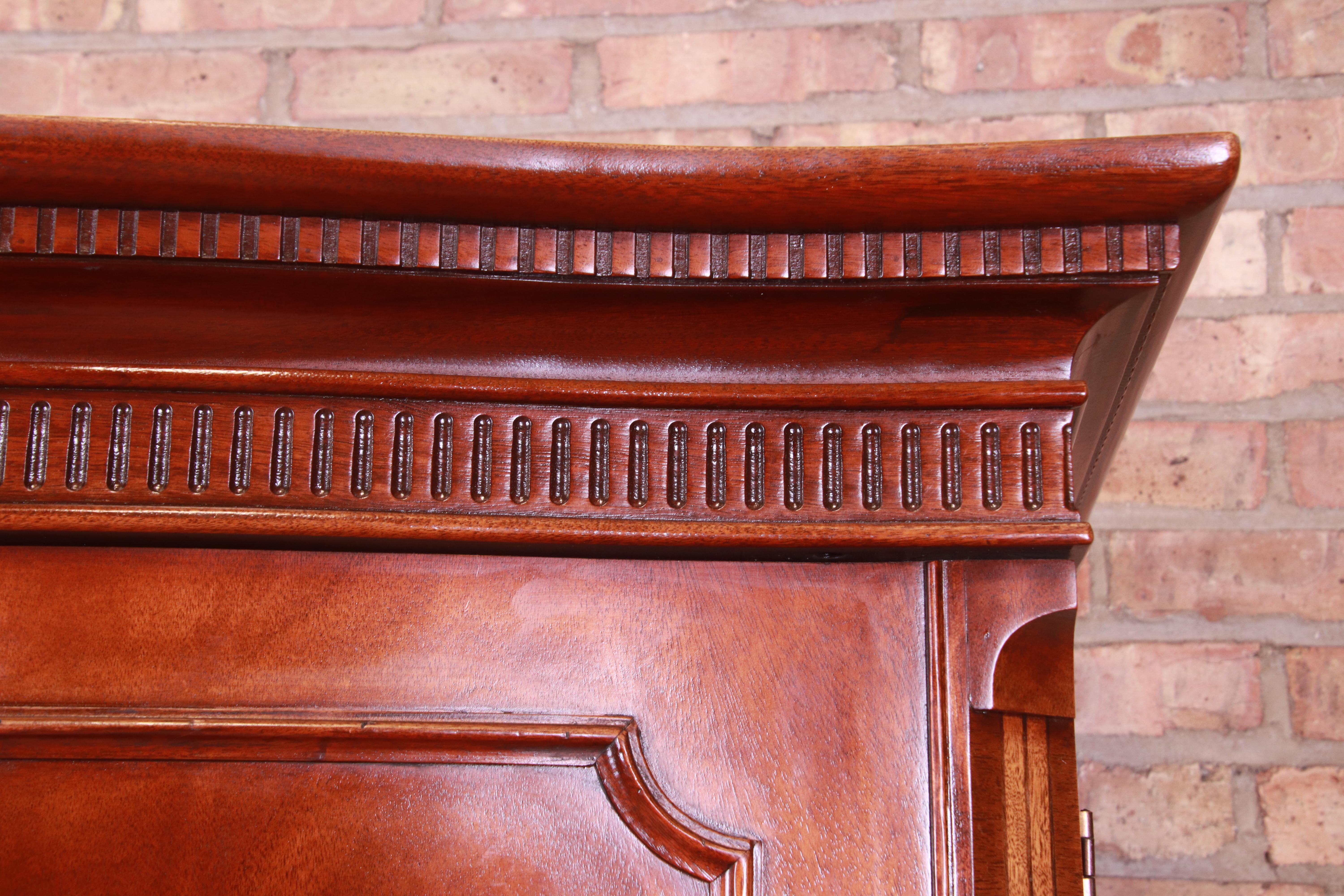 Baker Furniture Georgian Mahogany Armoire Dresser 4