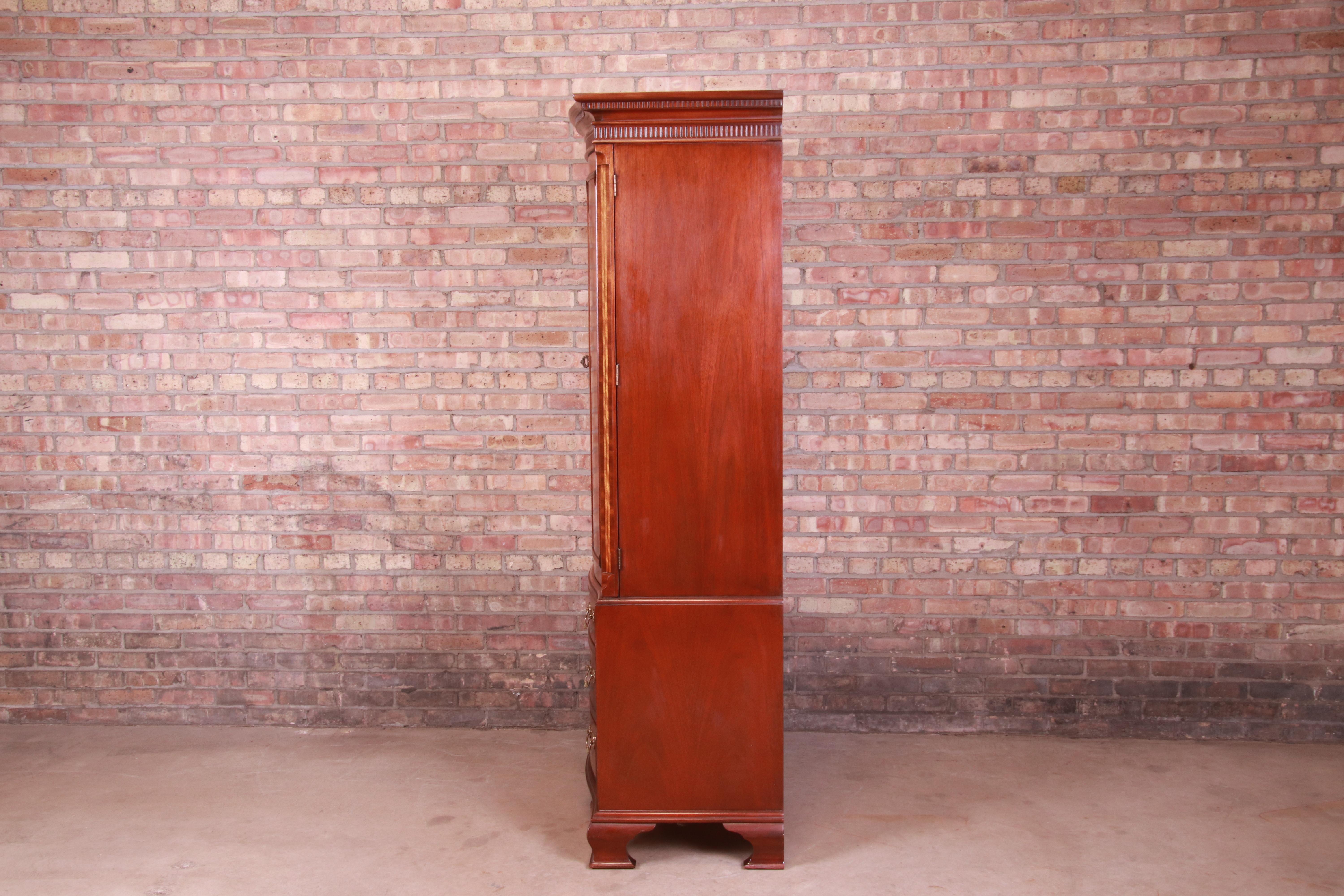 Baker Furniture Georgian Mahogany Armoire Dresser 5