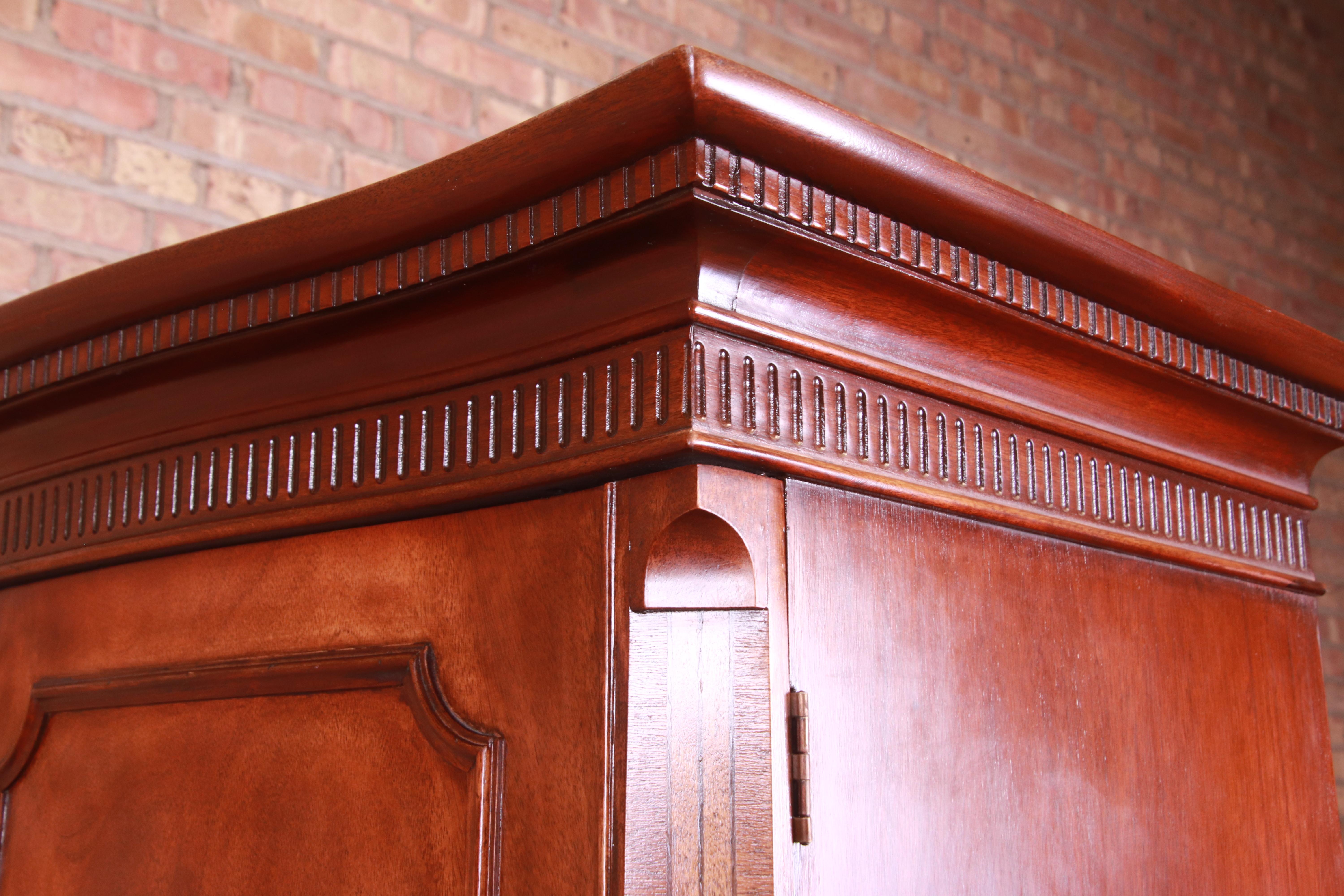 Baker Furniture Georgian Mahogany Armoire Dresser 6