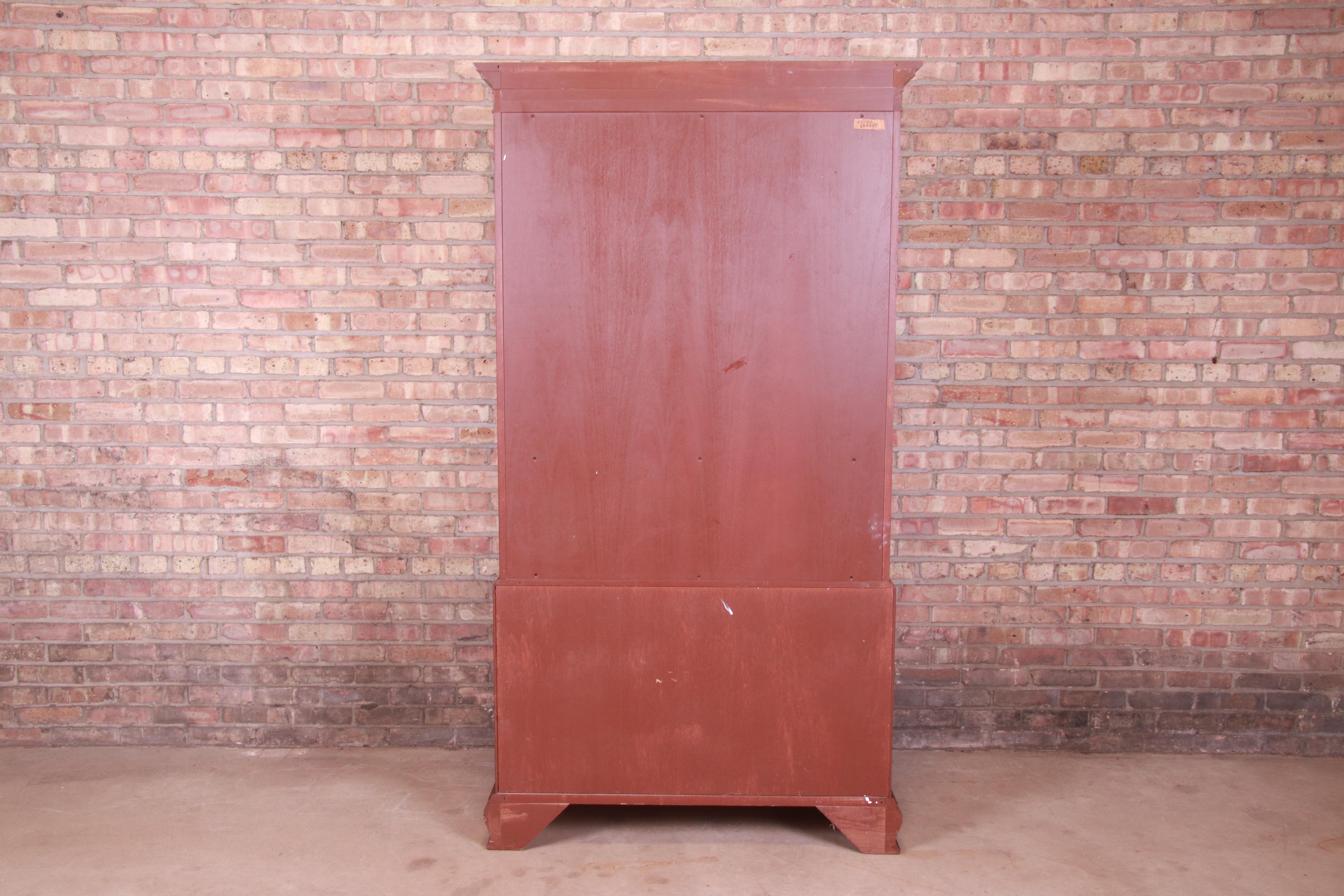 Baker Furniture Georgian Mahogany Armoire Dresser 8
