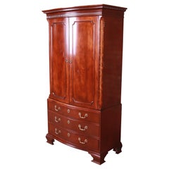 Vintage Baker Furniture Georgian Mahogany Armoire Dresser