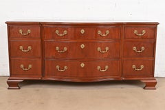 Baker Furniture Georgian Mahogany Bow Front Dresser or Credenza