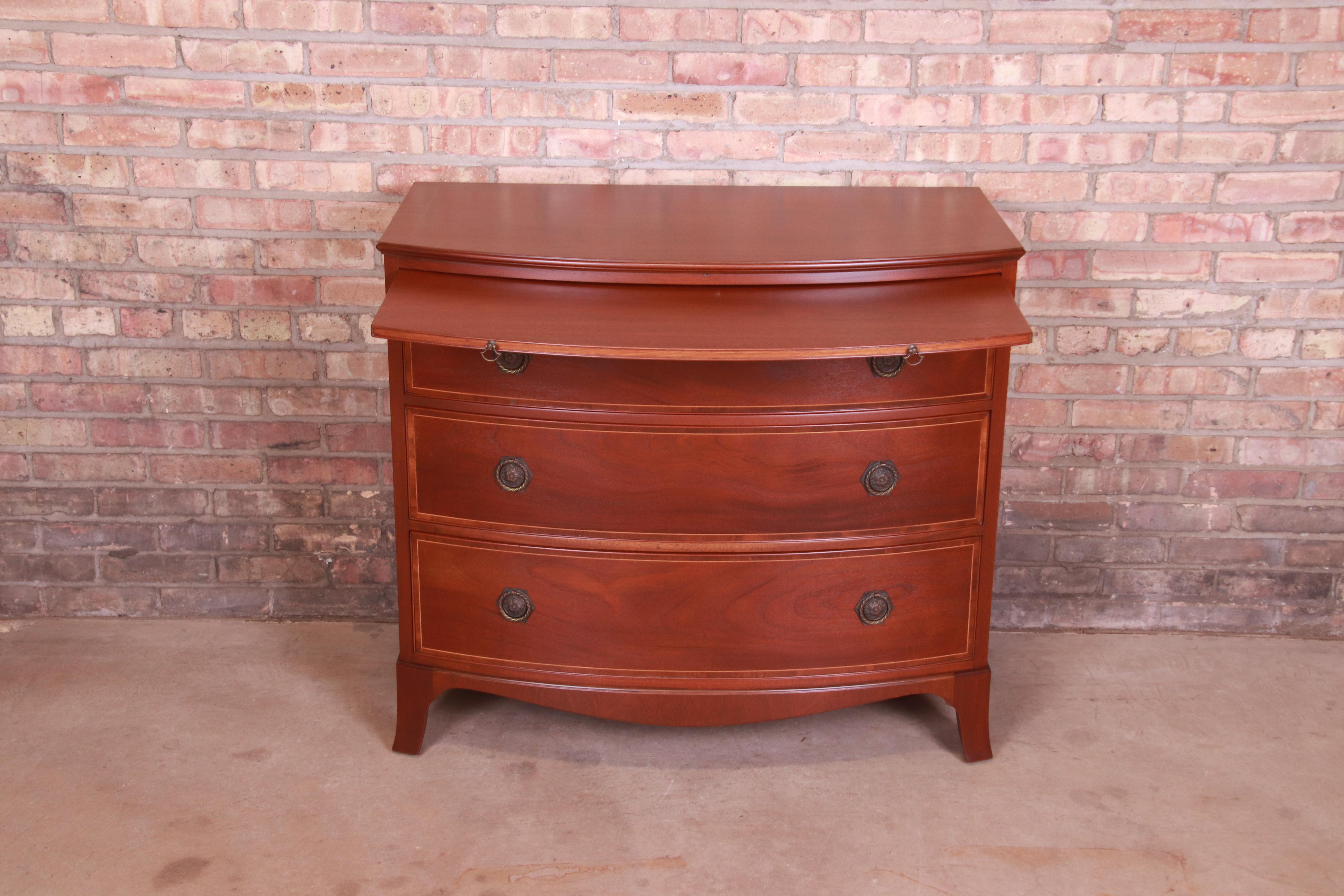 Baker Furniture Georgian Mahogany Chest of Drawers, Newly Refinished 4