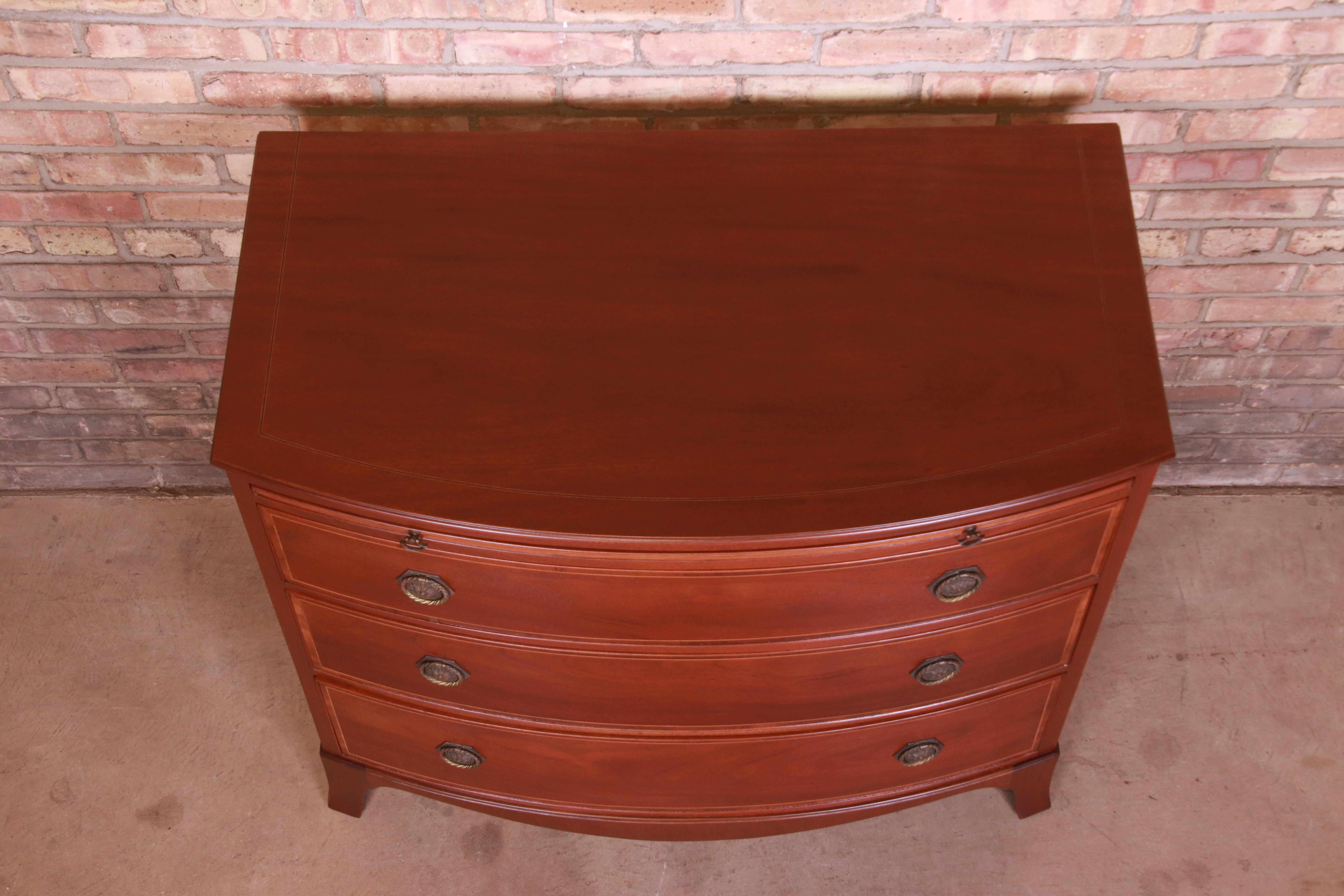 Baker Furniture Georgian Mahogany Chest of Drawers, Newly Refinished 5