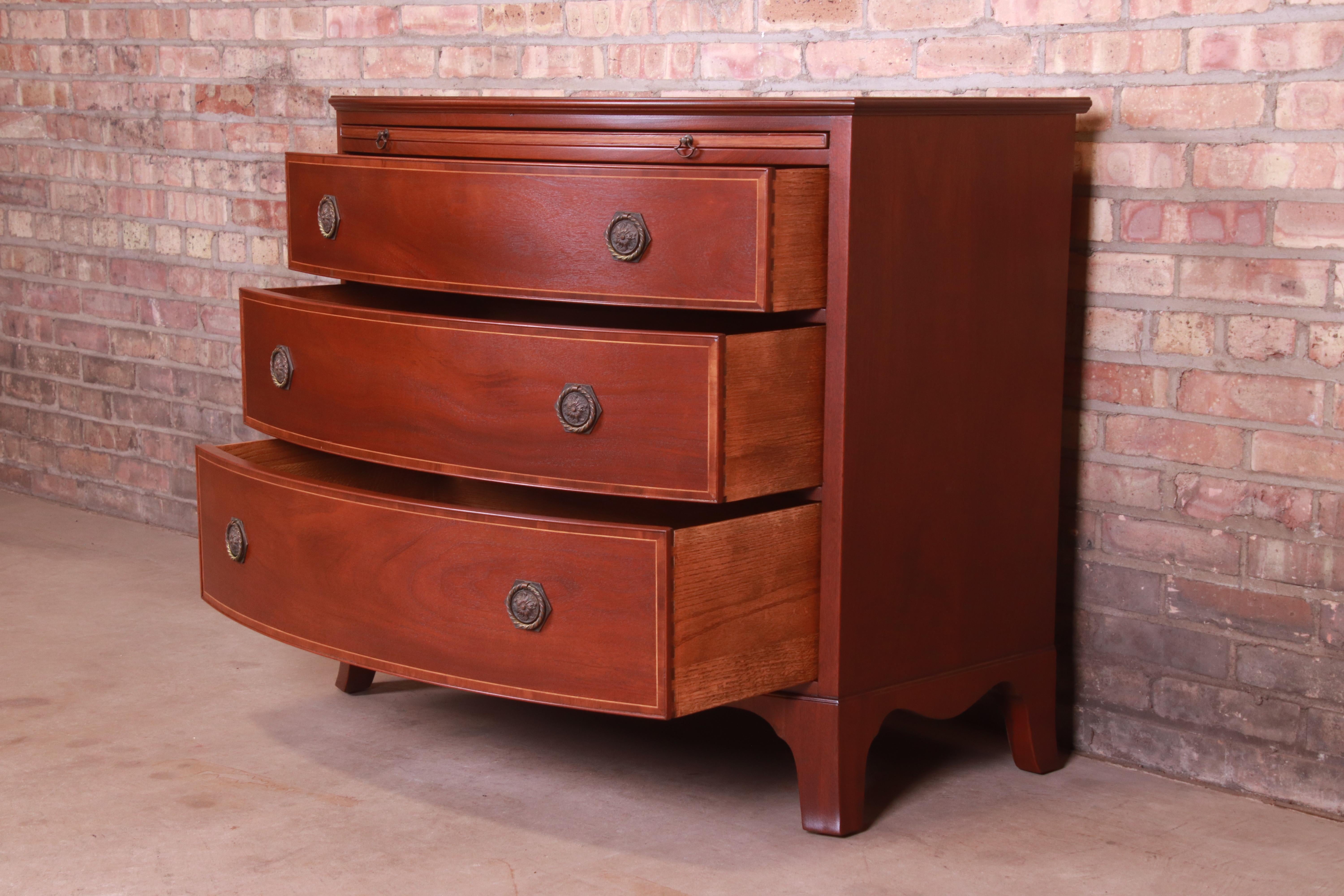 Baker Furniture Georgian Mahogany Chest of Drawers, Newly Refinished 1