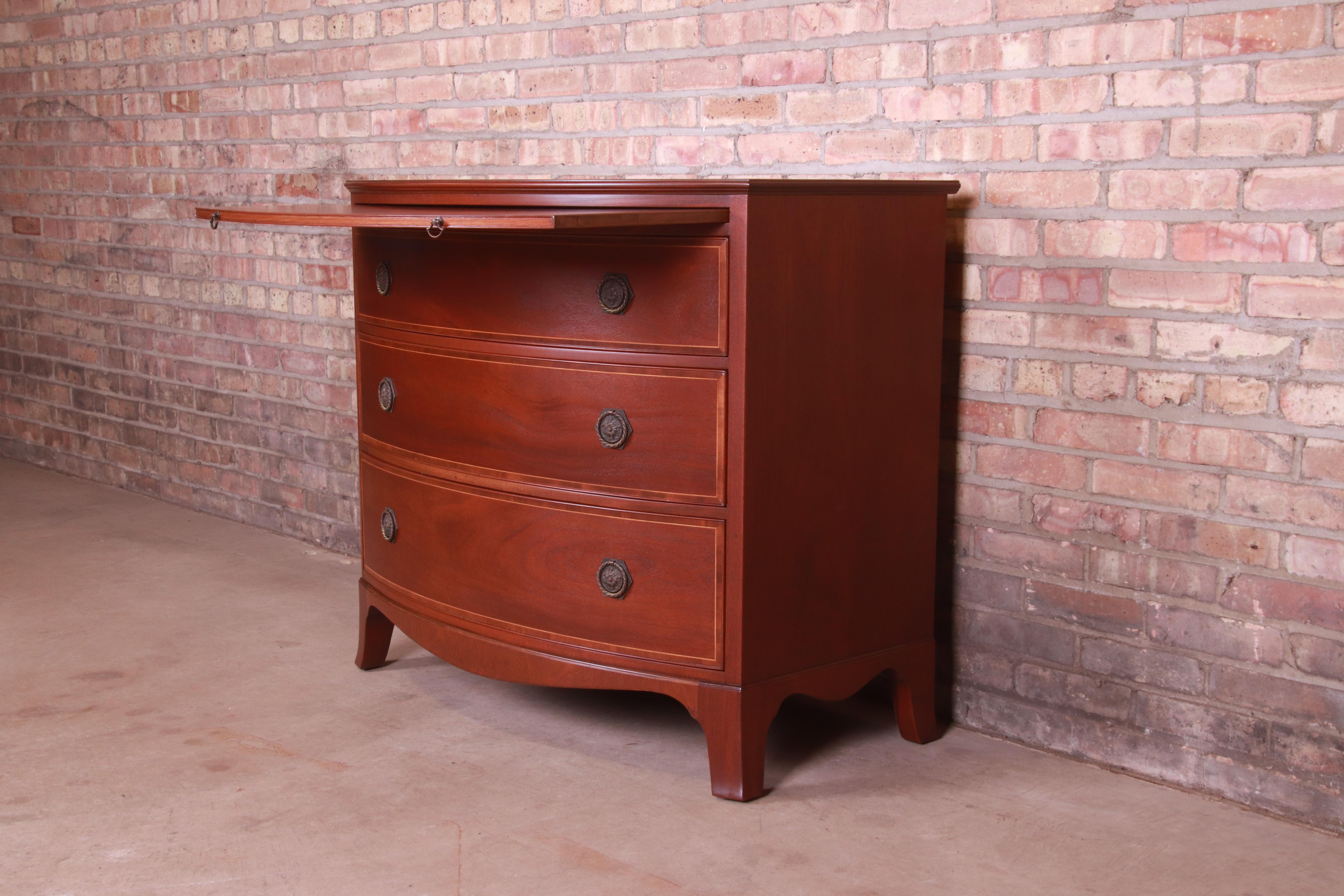 Baker Furniture Georgian Mahogany Chest of Drawers, Newly Refinished 3