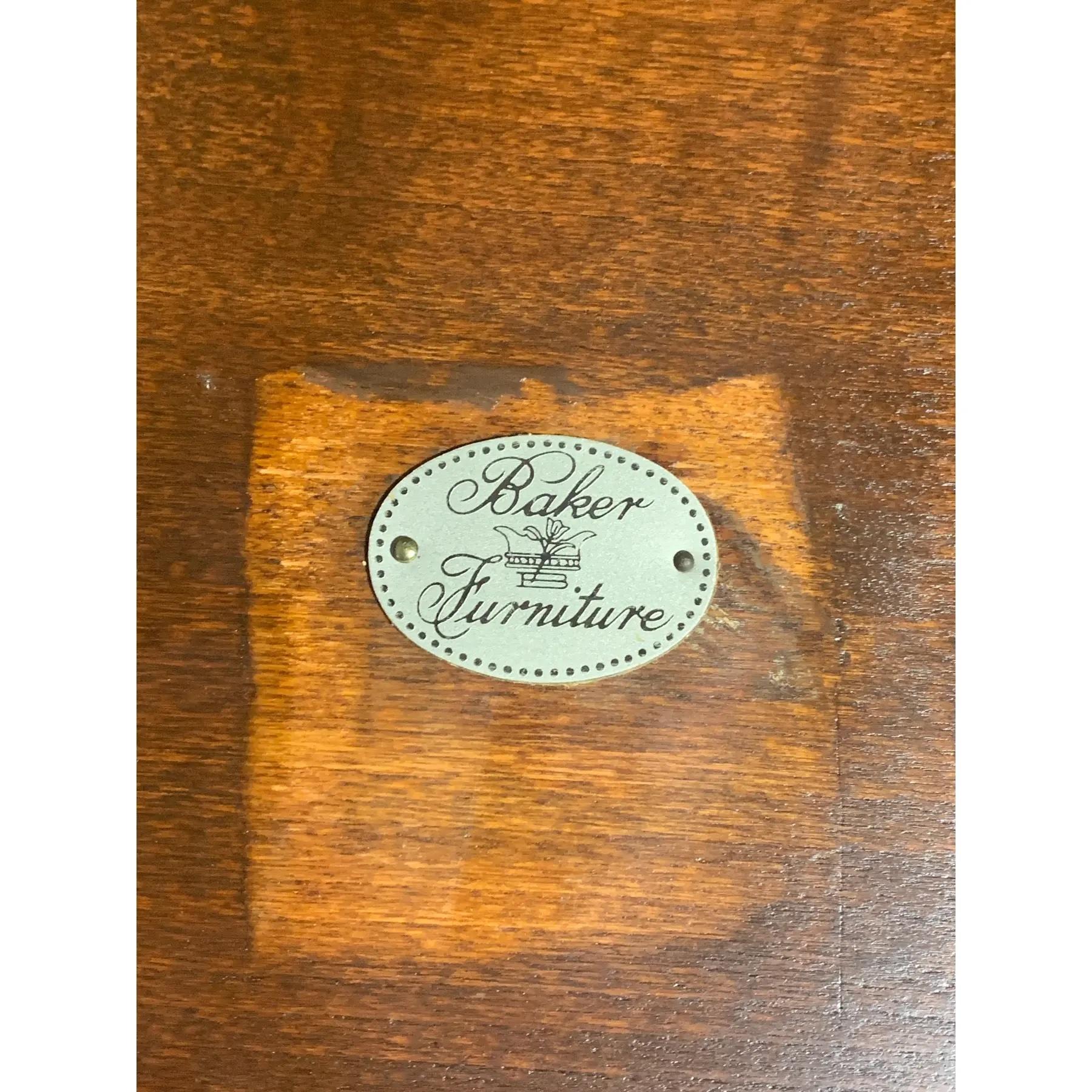 Baker Furniture Georgian Mahogany Double Pedestal Dining Table, Newly Refinished For Sale 6