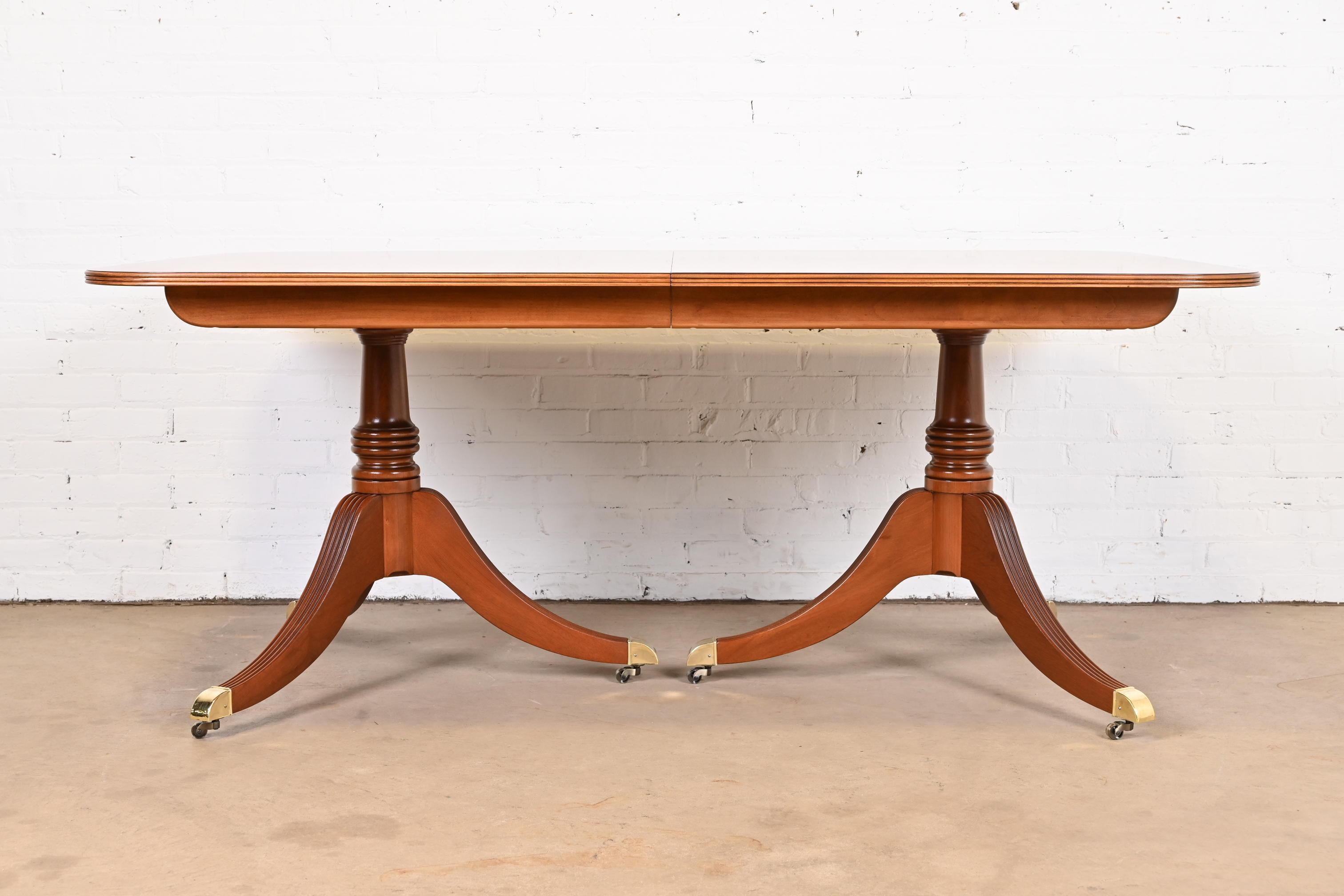 Baker Furniture Georgian Mahogany Double Pedestal Dining Table, Refinished 4