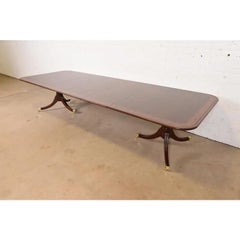 Baker Furniture Georgian Mahogany Extension Dining Table, Newly Refinished
