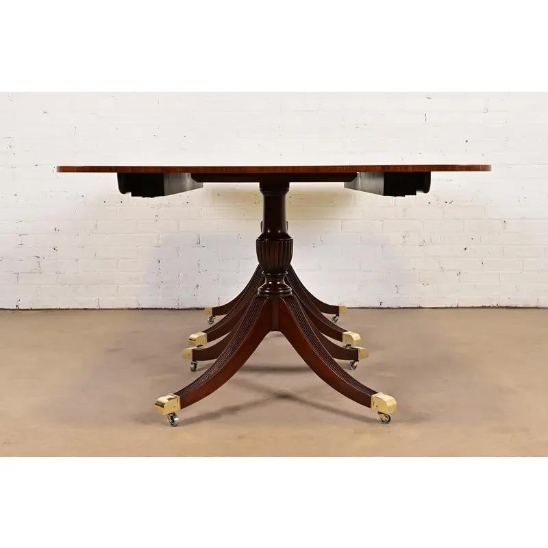 Baker Furniture Georgian Mahogany Extension Dining Table, Newly Refinished For Sale 8