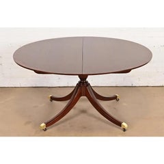 Baker Furniture Georgian Mahogany Extension Dining Table, Newly Refinished