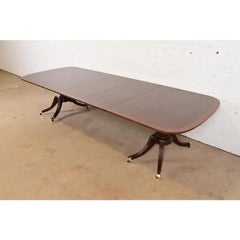 Baker Furniture Georgian Mahogany Extension Dining Table, Newly Refinished