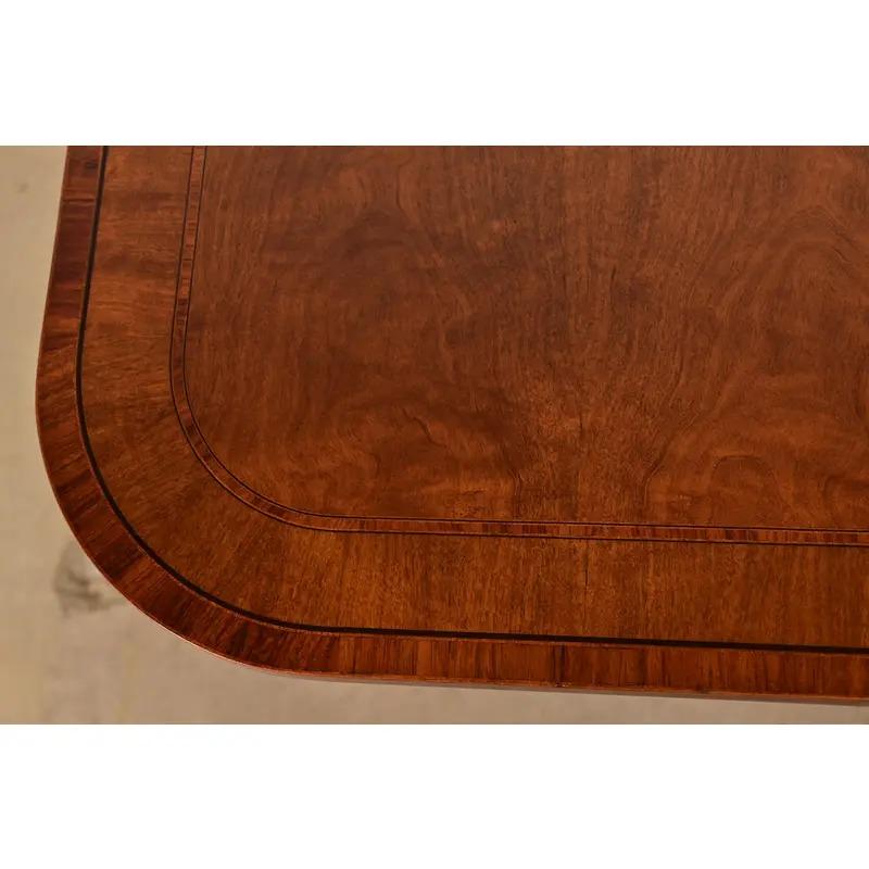 Baker Furniture Georgian Mahogany Extension Dining Table, Newly Refinished For Sale 2