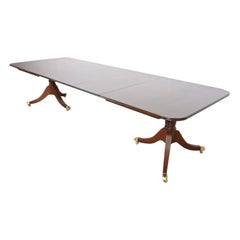 Baker Furniture Georgian Mahogany Extension Dining Table, Newly Refinished