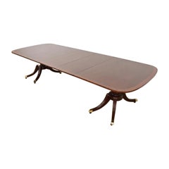 Baker Furniture Georgian Mahogany Extension Dining Table, Newly Refinished