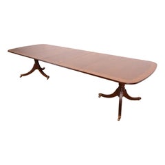 Baker Furniture Georgian Mahogany Extension Dining Table  Newly Refinished