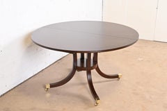 Baker Furniture Georgian Mahogany Pedestal Extension Dining Table, Refinished