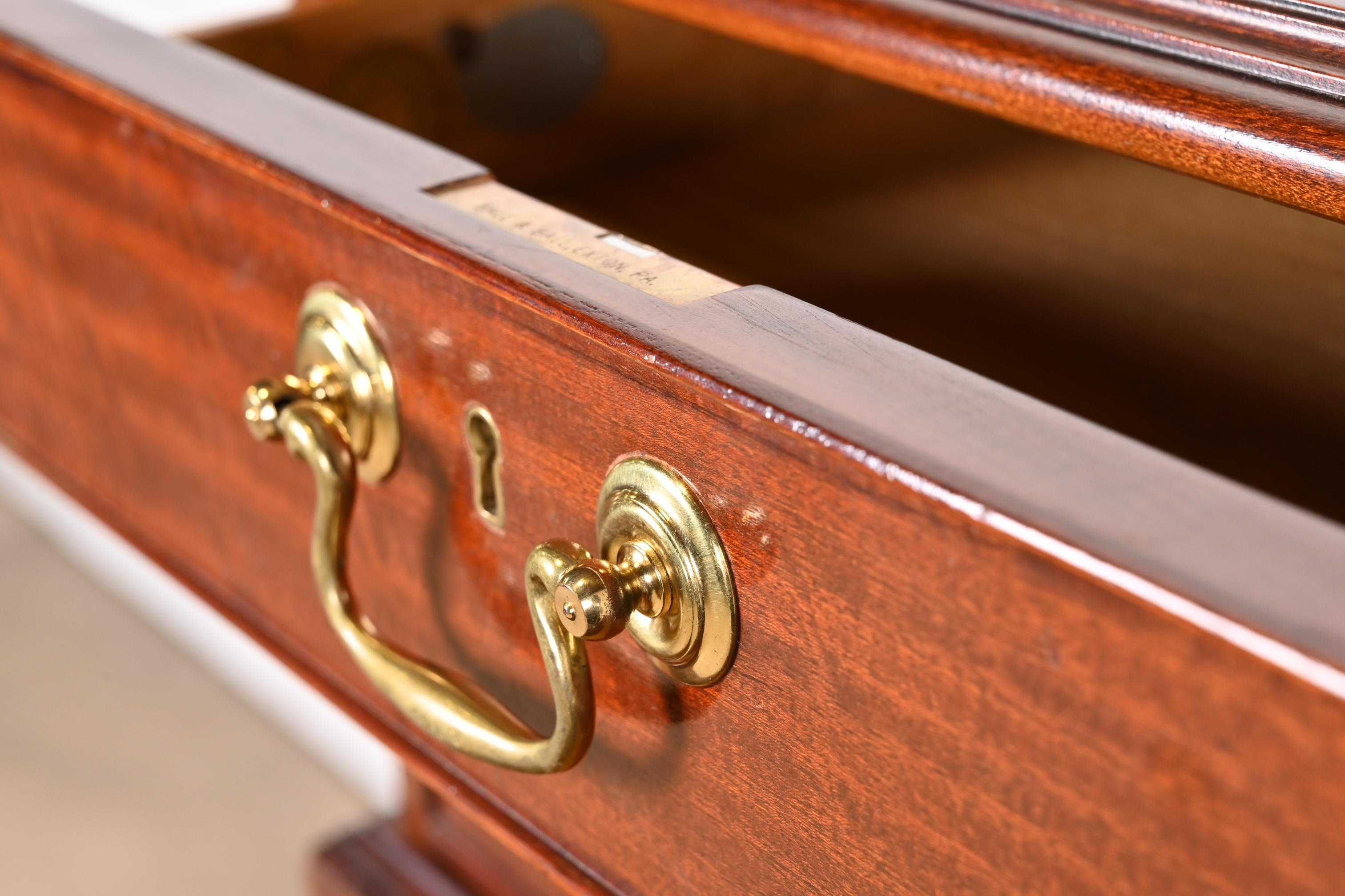 Baker Furniture Georgian Mahogany Triple Chest-On-Chest Highboy Dresser 1