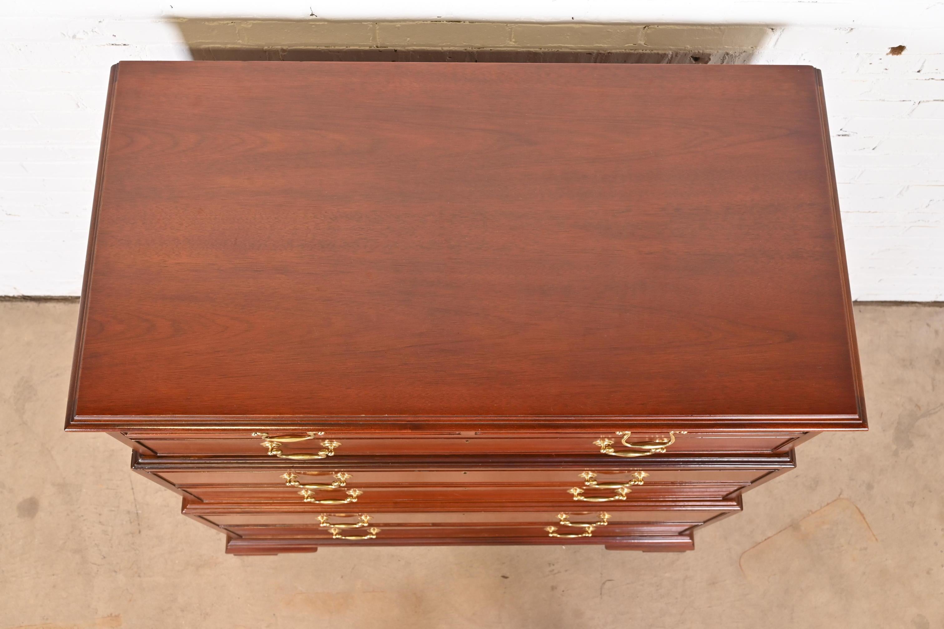 Baker Furniture Georgian Mahogany Triple Chest-On-Chest Highboy Dresser 3