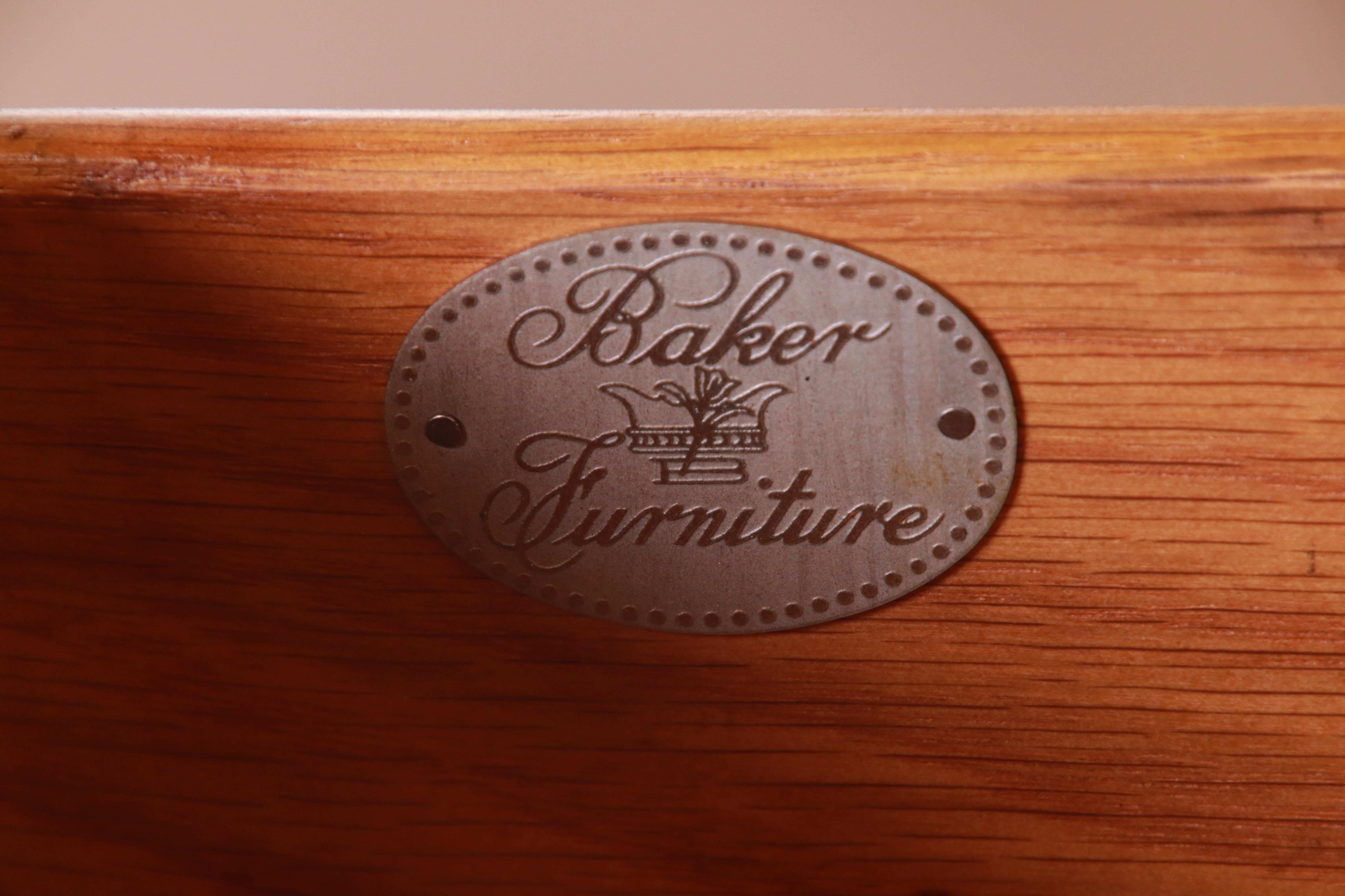 Baker Furniture Georgian Oak Bachelor Chest, Newly Refinished 12