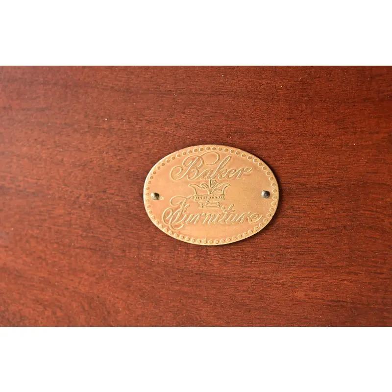 Baker Furniture Georgian Pedestal Extension Dining Table, Newly Refinished en venta 6