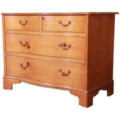 Baker Furniture Georgian Pine Serpentine Chest of Drawers