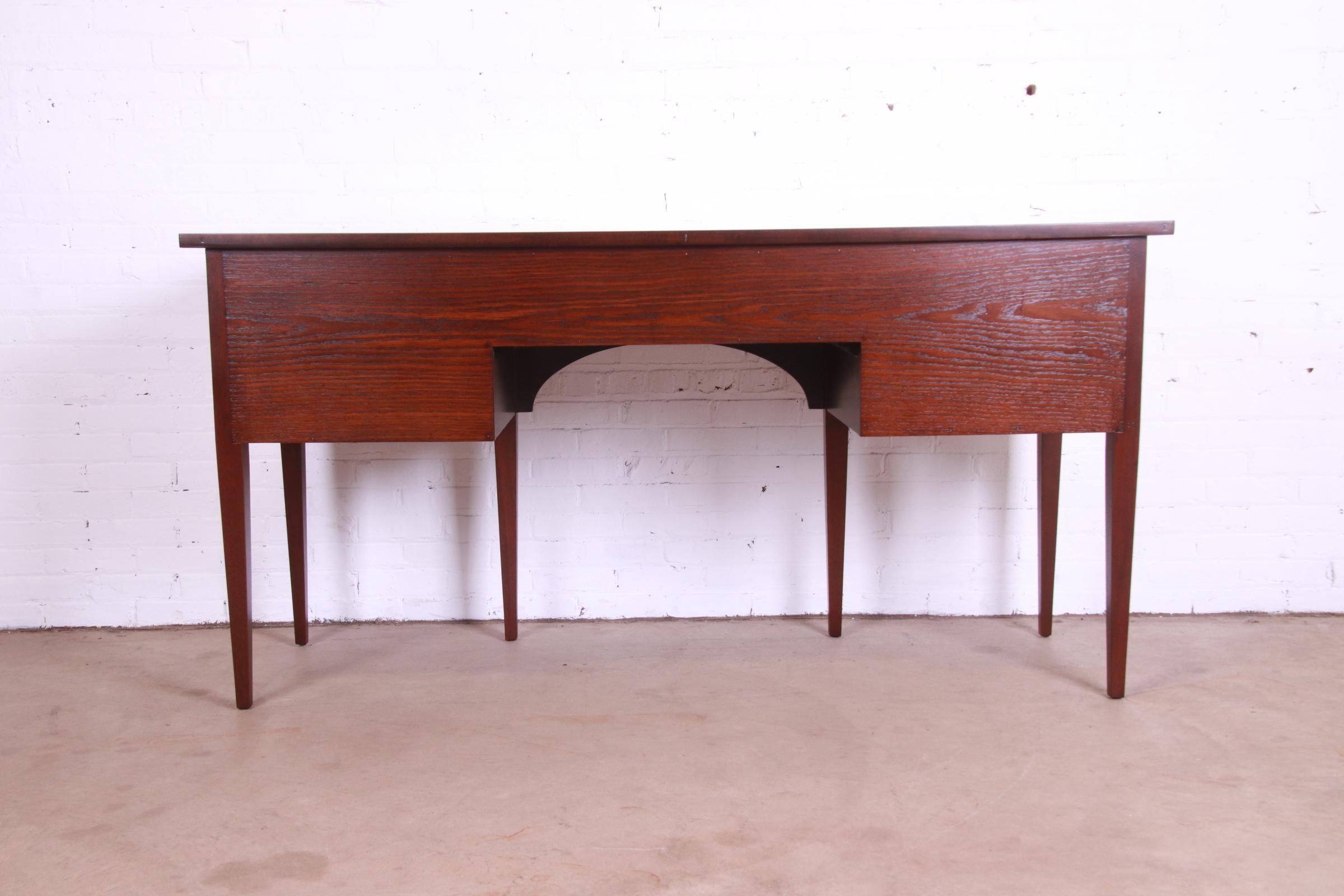 Baker Furniture Hepplewhite Flame Mahogany and Satinwood Sideboard, Refinished For Sale 14